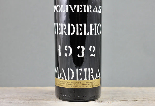 1932 D’Oliveiras Verdelho Madeira - $400 + - 1932 - 750ml - Bottle Size: 750ml - Country: Portugal