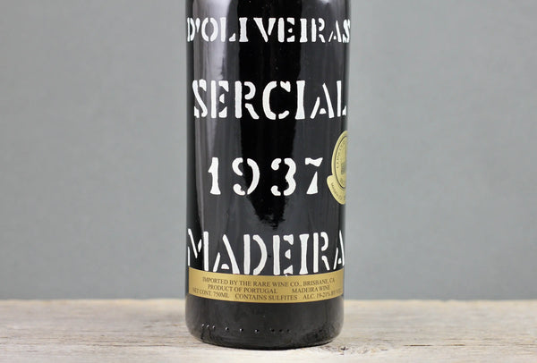 1937 D’Oliveiras Sercial Madeira - $400 + - 1937 - 750ml - Bottle Size: 750ml - Country: Portugal