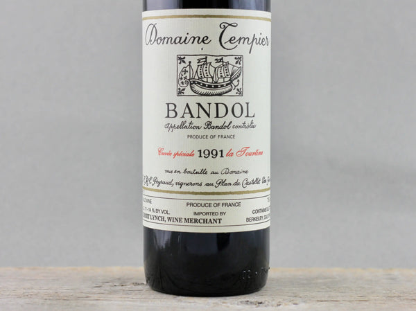 1991 Tempier Bandol Cuvée La Tourtine - $200-$400 - 1991 - 750ml - Appellation: Bandol - Bandol