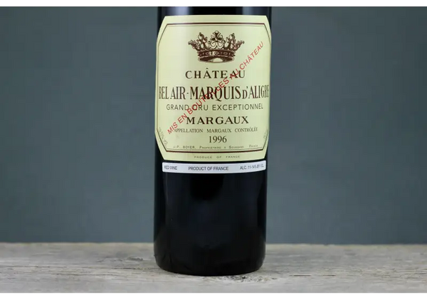 1996 Bel Air-Marquis d’Aligre Margaux - $60-$100 - 1996 - 750ml - Bordeaux - Cabernet Sauvignon