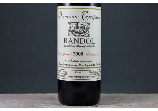 2000 Tempier Bandol Cuvée Cabassaou - $200-$400 - 2000 - 750ml - Bandol - France