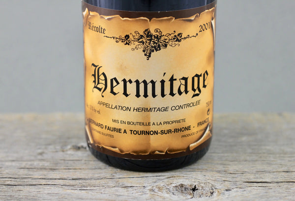 2001 Bernard Faurie Hermitage - $400 + - 2001 - 750ml - Appellation: Hermitage - Bottle Size: 750ml