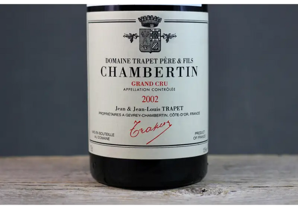 2002 Trapet Chambertin - $400 + 750ml Burgundy France