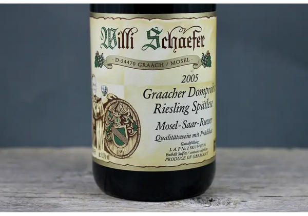 2005 Willi Schaefer Graacher Domprobst Riesling Spätlese #07 - $100 - $200 750ml Germany Mosel