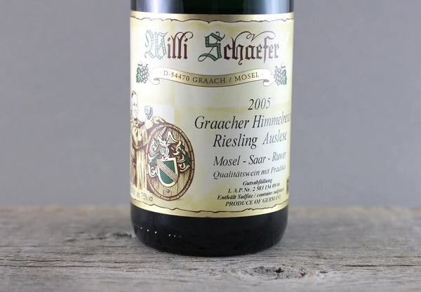 2005 Willi Schaefer Graacher Himmelreich Auslese #09 - $100-$200 - 2005 - 750ml - Auslese - Bottle Size: 750ml