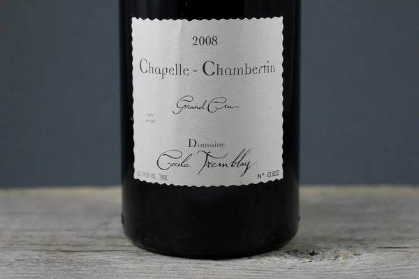2008 Cecile Tremblay Chapelle-Chambertin - $400 + - 2008 - 750ml - Appellation: Gevrey-Chambertin - Bottle Size: 750ml