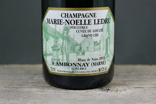 2013 Marie-Noelle Ledru Cuvée du Goulte Grand Cru Brut Champagne - $400 + - 2013 - 750ml - All Sparkling - Ambonnay