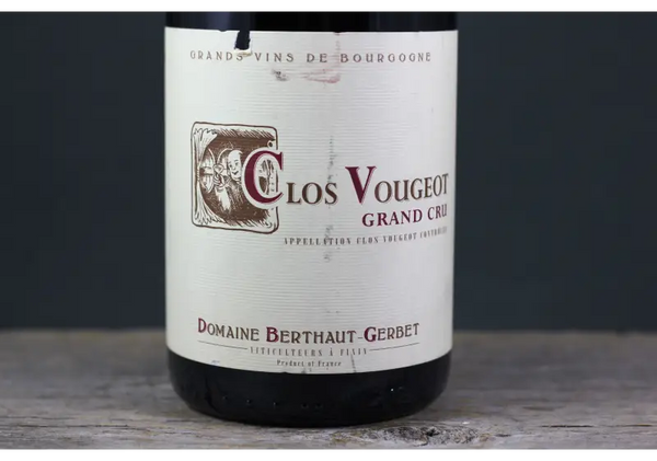 2015 Domaine Berthaut-Gerbet Clos Vougeot - $200-$400 - 2015 - 750ml - Burgundy - France