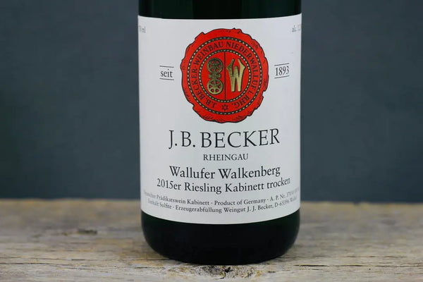 2015 J.B. Becker Walkenberg Riesling Kabinett Trocken - 2015 - 750ml - Bottle Size: 750ml - Country: Germany