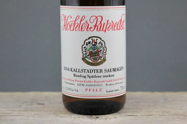 2016 Koehler-Ruprecht Saumagen Riesling Spätlese Trocken - $40-$60 - 2016 - 750ml - Bottle Size: 750ml - Country: