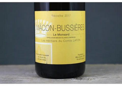 2017 Heritieres du Comte Lafon Mâcon-Bussières Le Monsard - $40-$60 750ml Burgundy Chardonnay