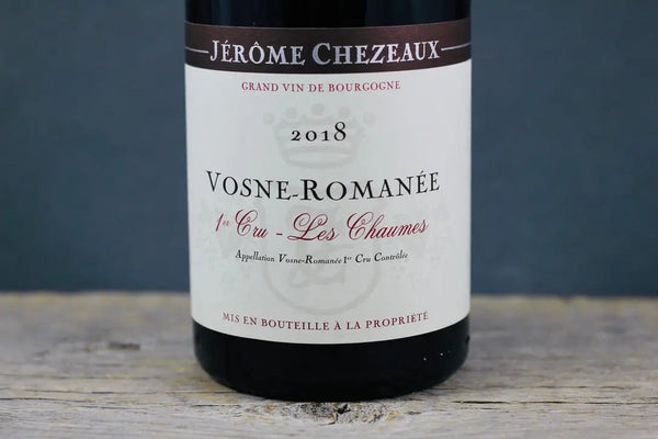 2018 Jerome Chezeaux Vosne Romanée 1er Cru Les Chaumes - $100-$200 - 2018 - 750ml - Appellation: Vosne-Romanee