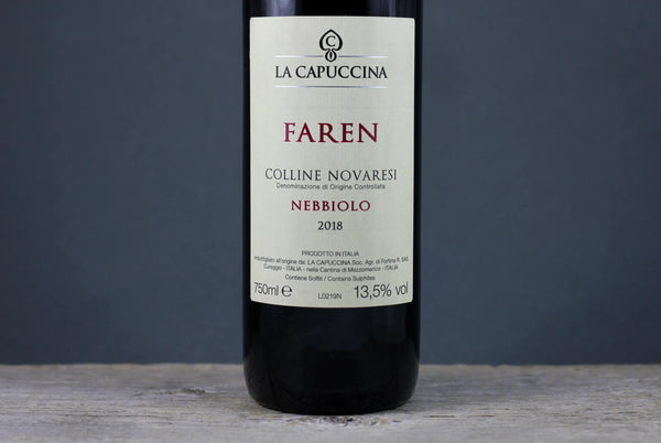 2018 La Capuccina Faren Colline Novaresi Nebbiolo - 2018 - 750ml - Bottle Size: 750ml - Country: Italy - Grape Variety: