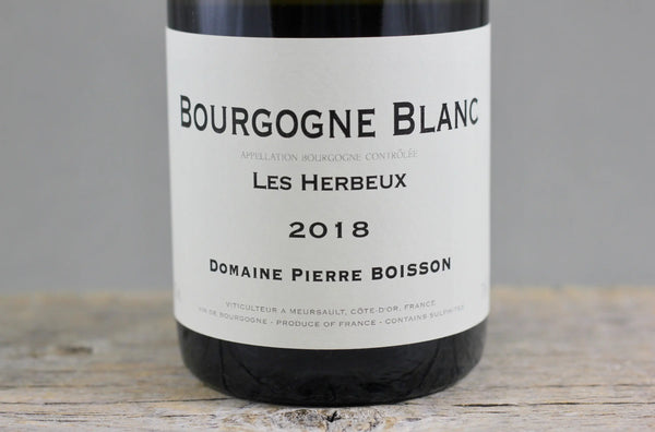 2018 Pierre Boisson Bourgogne Blanc Les Herbeux - $60-$100 - 2018 - 750ml - Bourgogne - Burgundy