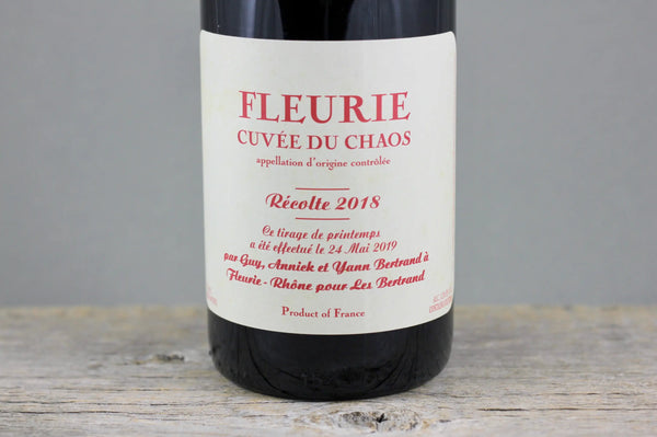 2018 Yann Bertrand Fleurie Cuvée du Chaos 1.5L - $60-$100 - 1.5L - 2018 - Appellation: Fleurie - Beaujolais