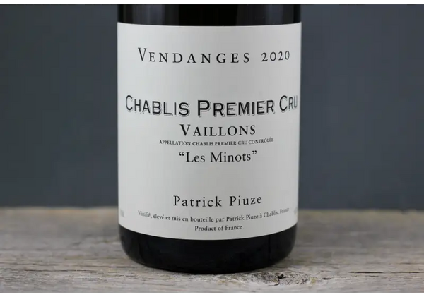 2020 Patrick Piuze Chablis 1er Cru Vaillons Les Minots - $60-$100 - 2020 - 750ml - Burgundy - Chablis