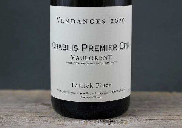 2020 Patrick Piuze Chablis 1er Cru Vaulorent - $60-$100 - 2020 - 750ml - Appellation: Chablis - Bottle Size: 750ml
