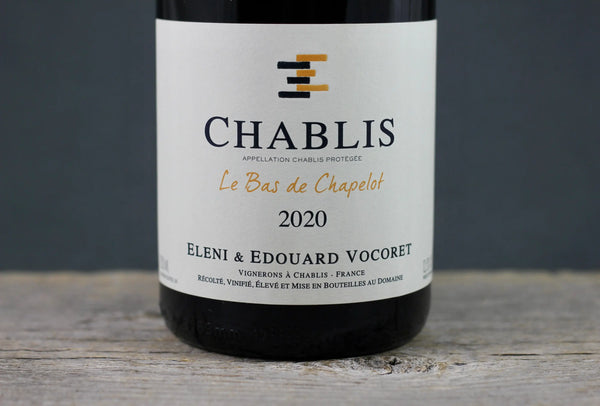 2020 Eleni et Edouard Vocoret Chablis Les Bas de Chapelot - $60-$100 - 2020 - 750ml - Appellation: Chablis - Bottle