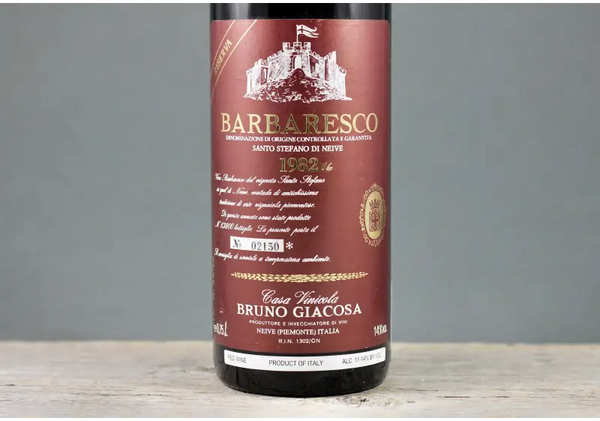 1982 Bruno Giacosa Barbaresco Riserva Santo Stefano - $400 + - 1982 - 750ml - Barbaresco - Italy