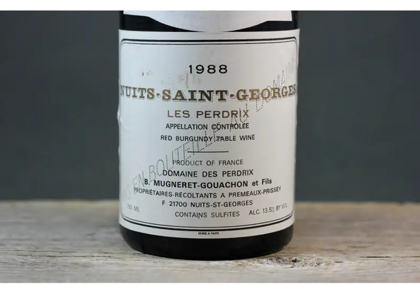 1988 Mugneret-Gouachon Nuits Saint Georges 1er Cru Les Perdrix - $200-$400 - 1988 - 750ml - Burgundy - France