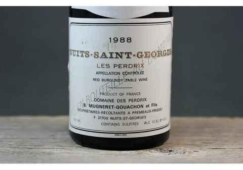 1988 Mugneret-Gouachon Nuits Saint Georges 1er Cru Les Perdrix - $200-$400 750ml Burgundy France