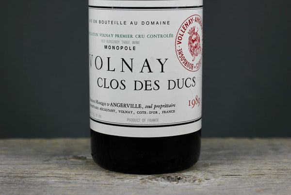 1989 D’Angerville Volnay 1er Cru Clos des Ducs (Monopole) - $400 + - 1989 - 750ml - Burgundy - France