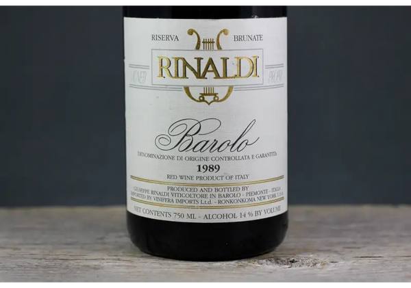 1989 Giuseppe Rinaldi Barolo Brunate Riserva - $400 + 750ml Italy