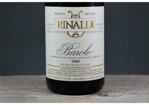 1989 Giuseppe Rinaldi Barolo Brunate Riserva - $400+ 750ml Italy