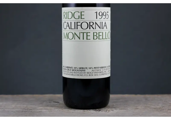 1995 Ridge Vineyards Monte Bello Cabernet Sauvignon - $400 + - 1995 - 750ml - Cabernet Sauvignon - California