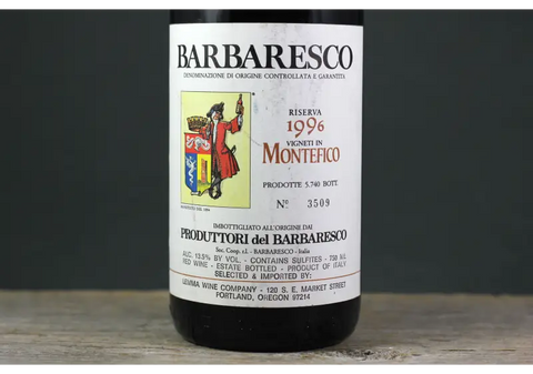 1996 Produttori del Barbaresco Riserva Montefico - $200-$400 750ml Italy