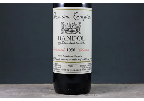 1996 Tempier Bandol Cuvée Cabassaou - $200-$400 750ml France