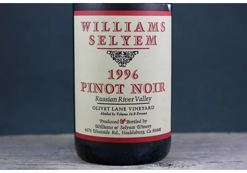 1996 Williams Selyem Olivet Lane Vineyard Pinot Noir - $200-$400 750ml California