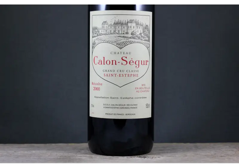 2000 Calon - Segur Saint Estephe 1.5L - $400 + Bordeaux Cabernet Sauvignon