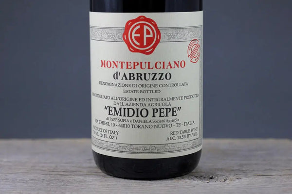 2001 Emidio Pepe Montelpulciano D’Abruzzo - $200-$400 - 2001 - 750ml - Abruzzo - Appellation: Montepulciano d’Abruzzo