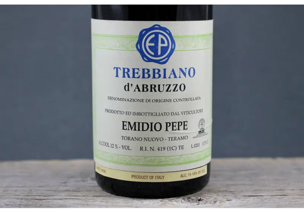 2001 Emidio Pepe Trebbiano d’Abruzzo - $400 + 750ml Abruzzo Italy