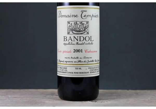 2001 Tempier Bandol Cuvée Cabassaou - $200 - $400 750ml France
