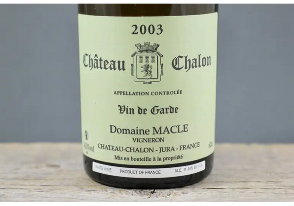 2003 Macle Château Chalon - $200 - $400 - 2003 - 620ml - Chateau Chalon - France