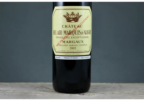 2005 Bel Air - Marquis d’Aligre Margaux - $60 - $100 750ml Bordeaux Cabernet Sauvignon