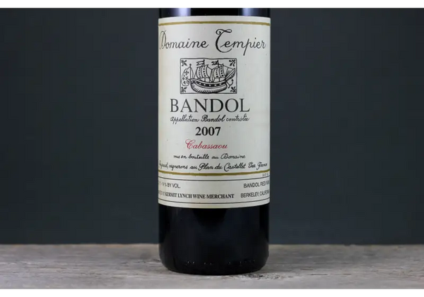 2007 Tempier Bandol Cuvée Cabassaou - $200-$400 - 2007 - 750ml - Bandol - France