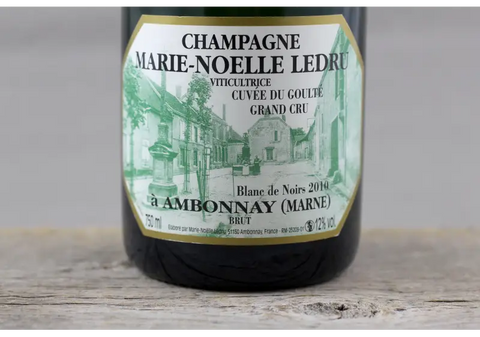 2010 Marie-Noelle Ledru Cuvée du Goulte Grand Cru Brut Champagne - $400+ 750ml All Sparkling Ambonnay