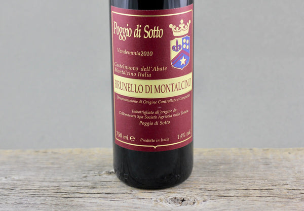 2010 Poggio di Sotto Brunello di Montalcino - $200-$400 - 2010 - 750ml - Bottle Size: 750ml - Brunello di Montalcino