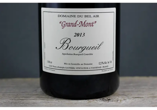 2013 Domaine du Bel Air Grand Mont Bourgueil (Gauthier) 1.5L