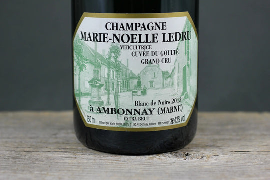 2013 Marie-Noelle Ledru Cuvée du Goulte Grand Cru Brut Champagne