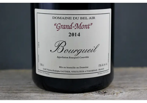 2014 Domaine du Bel Air Grand Mont Bourgueil (Gauthier) 1.5L - $100-$200 Cabernet Franc