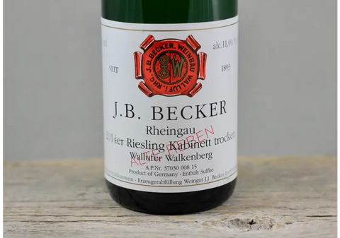 2014 J.B. Becker Wallufer Walkenberg Alte Reben Riesling Kabinett Trocken - 750ml Germany