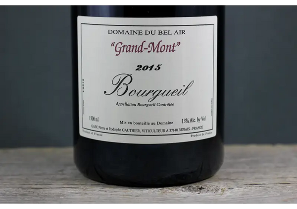 2015 Domaine du Bel Air Grand Mont Bourgueil (Gauthier) 1.5L - $100 - $200 Cabernet Franc