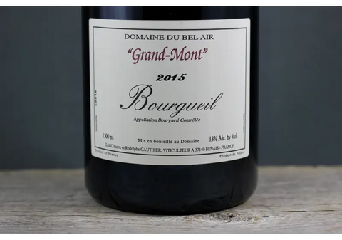 2015 Domaine du Bel Air Grand Mont Bourgueil (Gauthier) 1.5L - $100-$200 Cabernet Franc