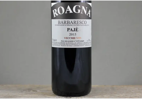 2015 Roagna Barbaresco Pajè Vecchie Viti - $200-$400 750ml Italy