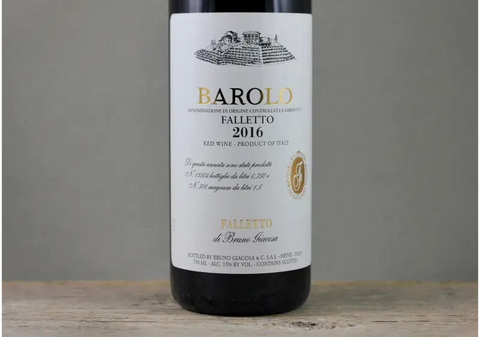 2016 Bruno Giacosa Barolo Falletto 1.5L - $400+ Italy