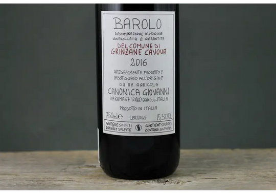 2016 Canonica Barolo Del Comune Di Grinzane Cavour
